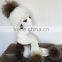 Fashion Knitting hat scarf set chunky knit beanie with raccoon fur pompon