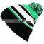 green pom pom beanie with pompoms wholesale