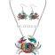 Summer Beach design oil drip jewelry carb shape necklace and earring setting