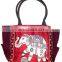 Colorful Owl design Cotton Canvas shoulder shopping Bag