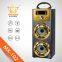 wooden portable bluetooth speaker with karaoke FM function