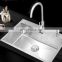 5040 Durable single bowl stainless steel kitchen sink faucet with kitchen drainer