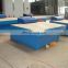 Hollow glass rubber application table
