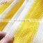 White and yellow HDPE balcony net with grommets