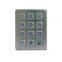 3x4 12 keys custome waterproof stainless steel LED backlit keypad