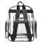 Clear Transparent PVC School  bag Backpack Outdoor clear Backpack with Black Trim