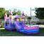 inflatable purple bounce house bouncy castle with detachable pool for sale