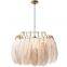Ins net red chandelier girl warm and romantic children's room bedroom feather chandelier Nordic creative clothing store lamps