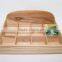 Custom logo and color solid wooden tea crate,compartment tea crates