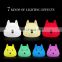 Hot selling animal dog shape rechargeable multicolor silicone night lamp for bedroom