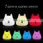 Hot selling animal dog shape rechargeable multicolor silicone night lamp for bedroom