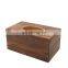 Wholesale unfinished packaging wood facial tissue box cover  for hotel rooms