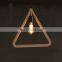 Tonghua Vintage 4 Shapes Hemp Wrapped Iron LED  Edison Bulb Pendant Lamp Home Bar Decorative Hanging Light