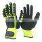 HUAYI Anti Impact Gripper Gloves with TPR Knuckle Protection for Oil and Gas Safety