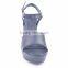 Latest ladies slippers shoes and china wholesale high wedge barefoot ankle sandals