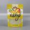 Custom Printed Matt White Plastic Stand Up Pouch With Zipper For Food Packaging