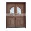 customized modern oval glass teak wood designer entry doors