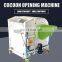 Making silk worm cocoon opening machine for silk carpet