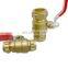 High Quality Thread Connect Water Flow Control Brass Angle Ball Valve Forged With Handle