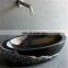 new design black granite wash basin wall hung basin