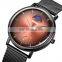 New Arrival Skmei 9245 Moon Phase Watch Quartz Movement Mesh Strap Black Wristwatch for Men