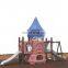Adult design wooden wooden kids outdoor playground equipment playsets slide set