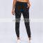 1pcs custom logo 80%Nylon 20% spandex buttery soft V high waist workout fitness yoga jogger pants leggings for women