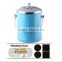 Kitchen Maestro 1 Gallon Counter Top Stainless Steel Compost Bin, 2 Odor Absorbing Filter Sets Included( Blue)