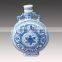 Western style blue and white floor antique vase for home display