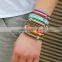 2016 Euro cup leather wrap nationall flag bracelet