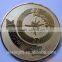 2015 newest die casting gold silver plated 3D engrave enemal coins