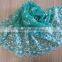 Colorful polyester embroidery fabric border embroidery lace fabric