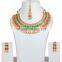 Indian Bollywood Style Crystal Ruby Red & Green Necklace Sets