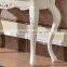 Home furniture Italian rubber wood silver carving tall console table in white