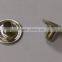 The Garment Use Plastic Covered Top Metal Ring Snap Button