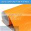 CARLIKE Wholesale Price Orange 4D Carbon Fiber Car Vinyl Wrap