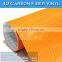 CARLIKE 1.52x30m Orange 4D Carbon Fiber Body Sticker Car Vinyl Wrap