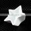 Pentagram personality white ceramic dish