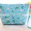 Forest Fresh Design Large Volume PU Leather Cosmetic Bag With Handle for Travel Storage