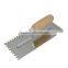 concord tools wooden handle, 280 mm carbon steel normal polished blade, square notch 6x6mm Plastering trowels