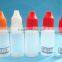 White LDPE eye dropper bottle with childproof cap, e-liquid oil dropper bottle