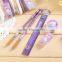 Cute 5pcs stationery sets for promional gifts pencil eraser sharpener, ruler for student