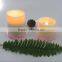 ivory WAX 3 inch height flicker led pillar candles