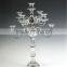 long-stemmed glass candle holder, floor standing candle holder