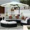 greece black round wicker rattan Sofa table chairs - heart shaped sofa furniture