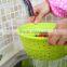 Colorful spiral-cut handled cheap fruit basket