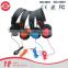 Yes-Hope Foldable wired over-ear stereo headset headphone with soft leather ear cups and in-line mic