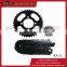 wave 100 125 motorcycle transmissions sprocket and chain sets