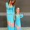 2016 Mommy and me maxi dress cheap matching dress new design kids wholesale fashion maxi dress