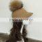 Fashion design 100% wool pompom felt hat riding hat horseman hat